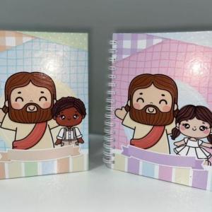 Caderno de Oração Infantil - Capa Personalizada offset 75g 15x21 4x4   miolo