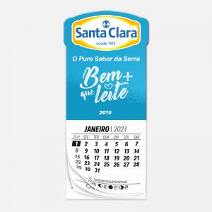 Imã com Calendário Imã Total 4x5  Verniz U.V Total Frente  Faca Personalizada | Corte Especial + Cal. 4x5cm 12 meses